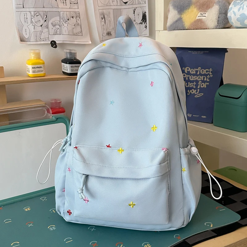 Lässiger bestickter Stern-Rucksack Karnz