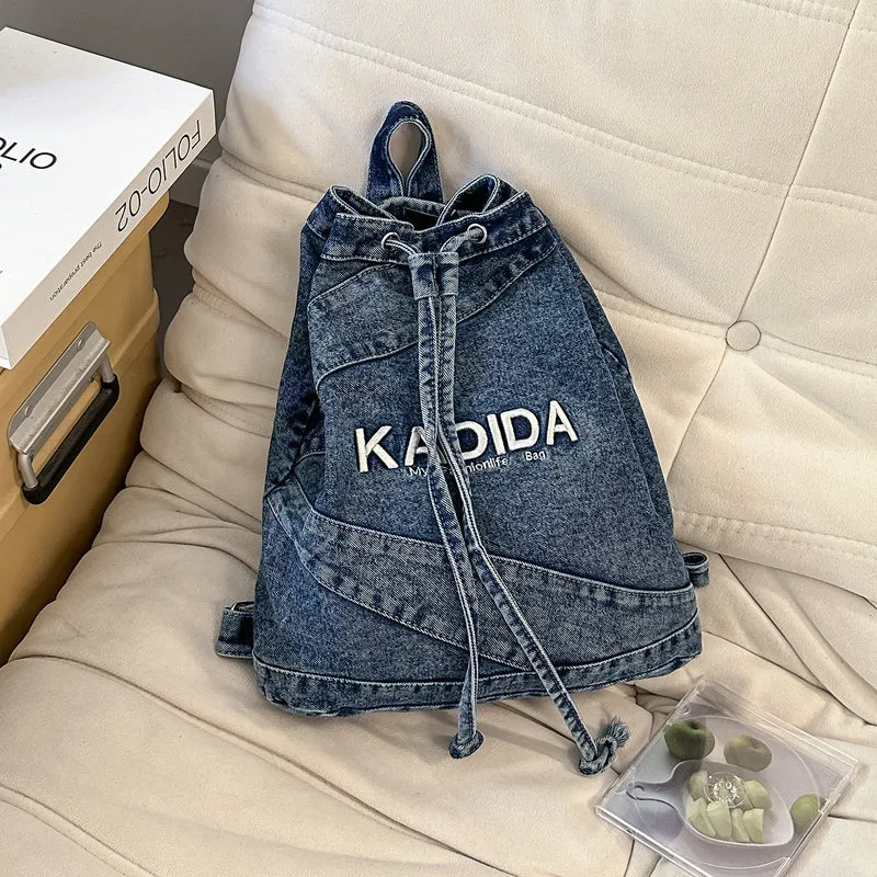 Legere Drawstring Denim Rucksack Karnz