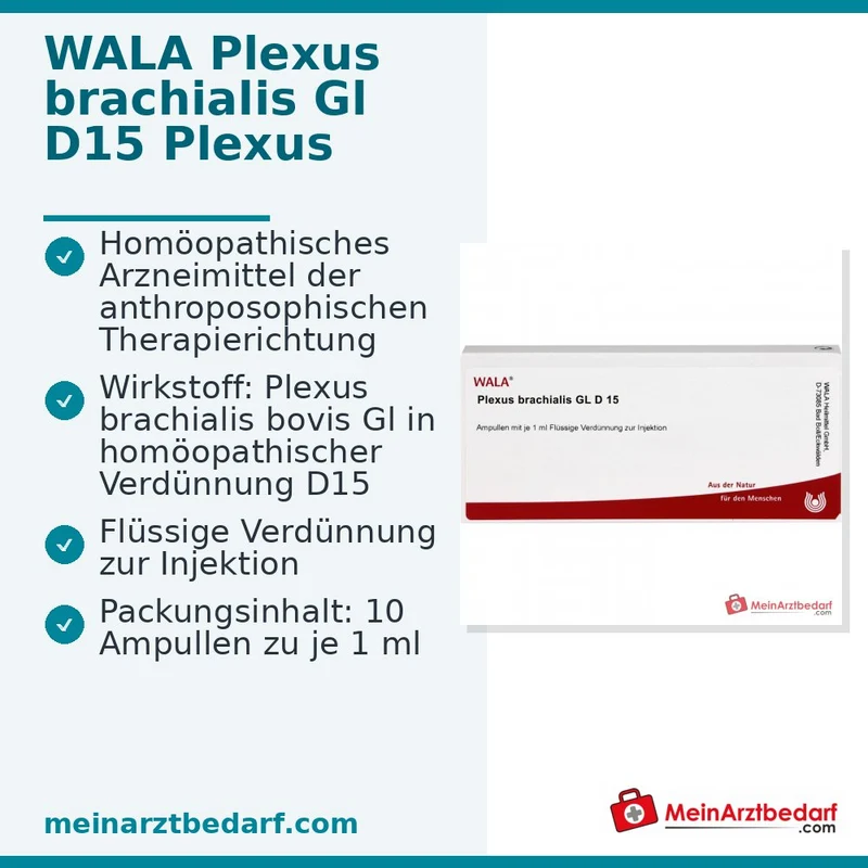 WALA Plexus brachialis Gl D15 Plexus brachialis bovis Ampullen, 10 x 1 ml