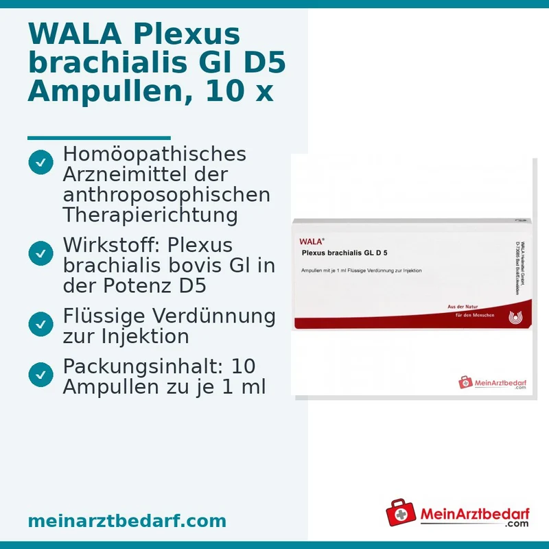 WALA Plexus brachialis Gl D5 Ampullen, 10 x 1 ml