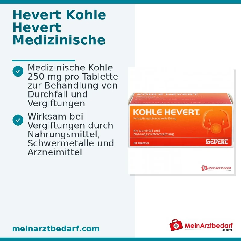 Hevert Kohle Tabletten, 60 St.