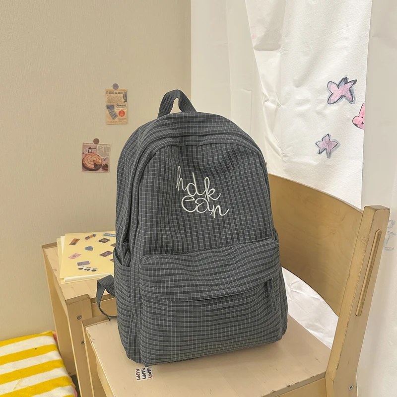 Lässiger kariert gemusterter Rucksack Karnz