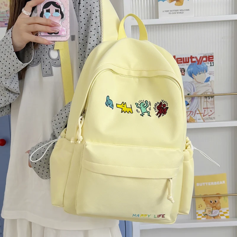 Künstlerisch Bestickter Freizeit-Rucksack Karnz