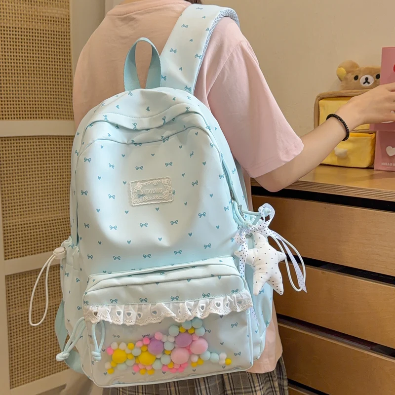 Verspielt mit Schleifenverzierung Schulrucksack Karnz
