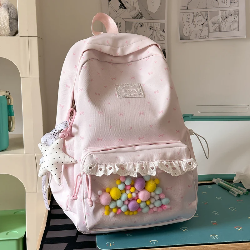 Verspielt mit Schleifenverzierung Schulrucksack Karnz