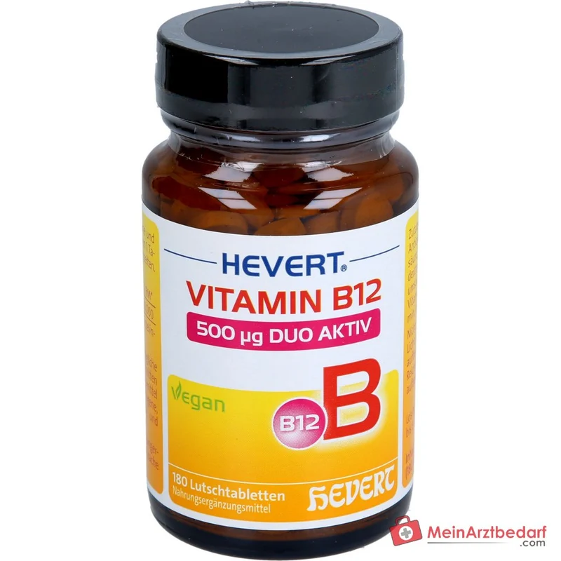 Hevert Vitamin B12 500 µg Duo Aktiv Lutschtabletten, 180 St.