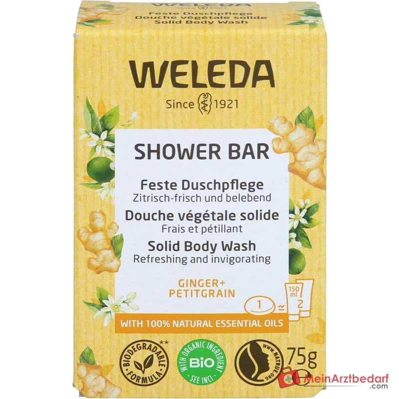 Weleda Feste Duschpflege Ginger + Petitgrain, 75 g