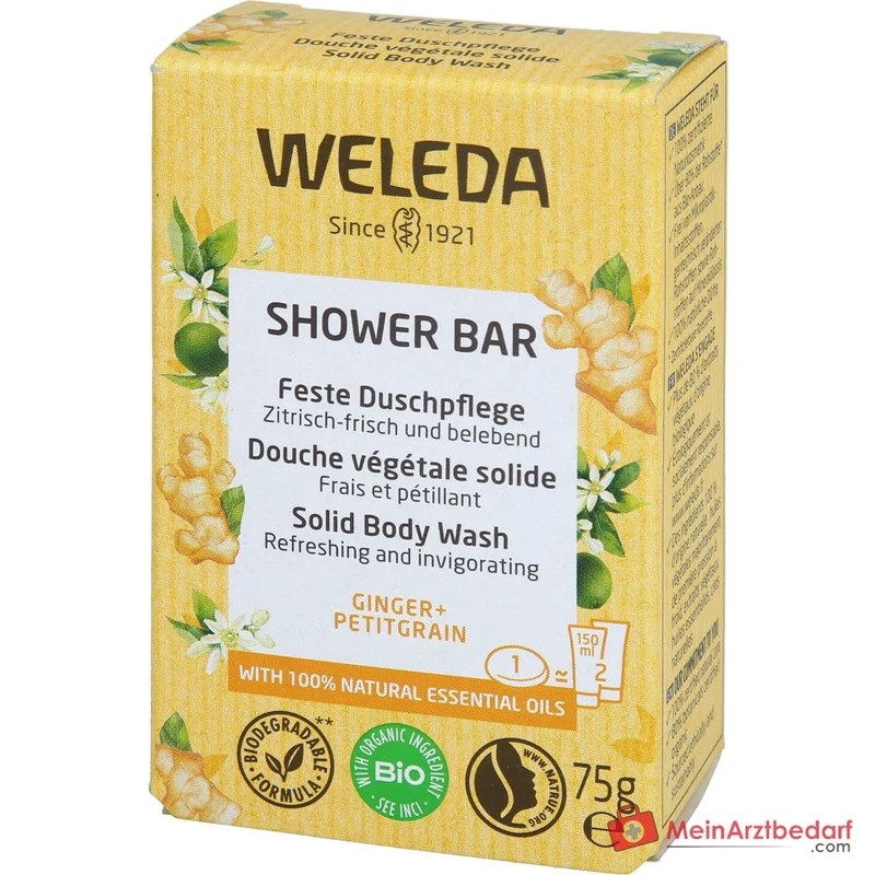 Weleda Feste Duschpflege Ginger + Petitgrain, 75 g