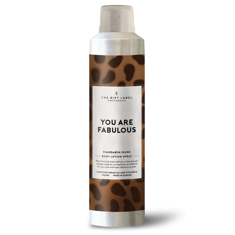 Das Geschenkelabel You Are Fabulous Bodylotion Spray 200ml