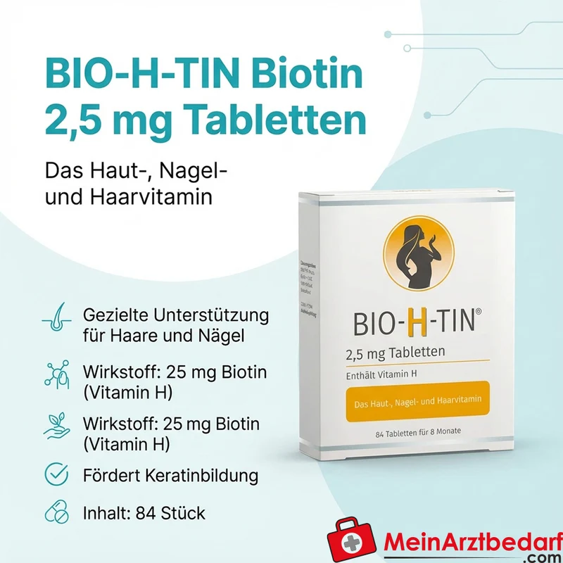 BIO-H-TIN Biotin 2,5 mg Tabletten 84 Stk. für Nägel und Haare