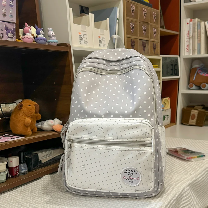 Verspielt Stern-Muster Schulrucksack Karnz