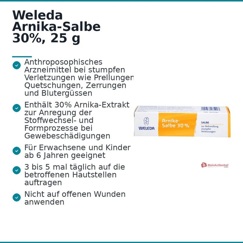 Weleda Arnika-Salbe 30%, 25 g