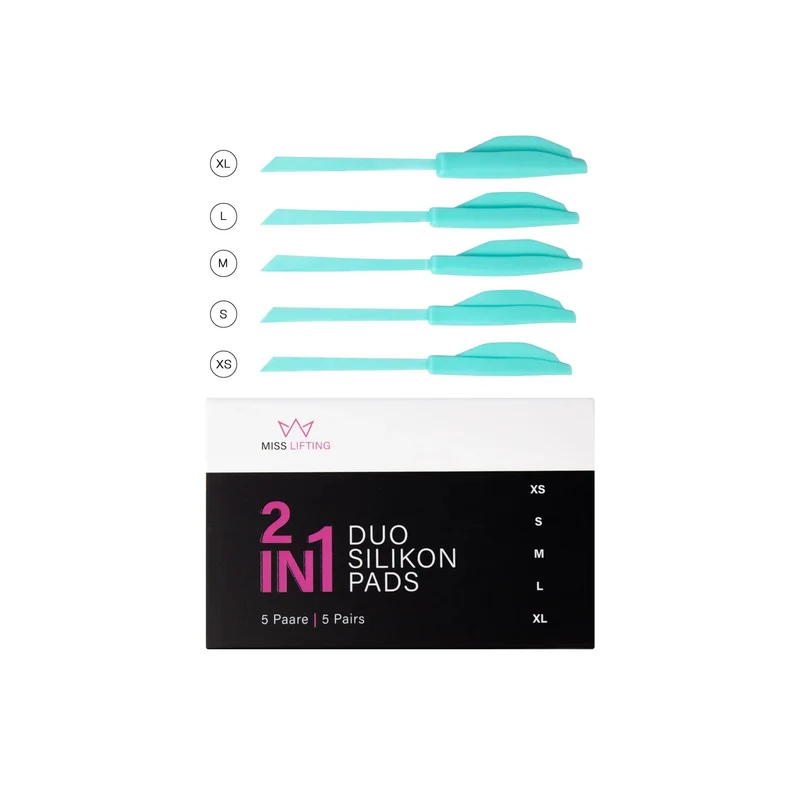 MISS LASHES 2 in 1 Duo Silikonpads 5 Paare verschiedene Größen