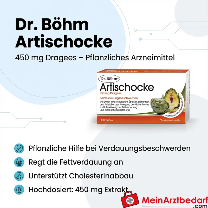 Dr. Böhm Artischocke Dragees 450 mg, 30 St. – Pflanzliche Hilfe bei Verdauung