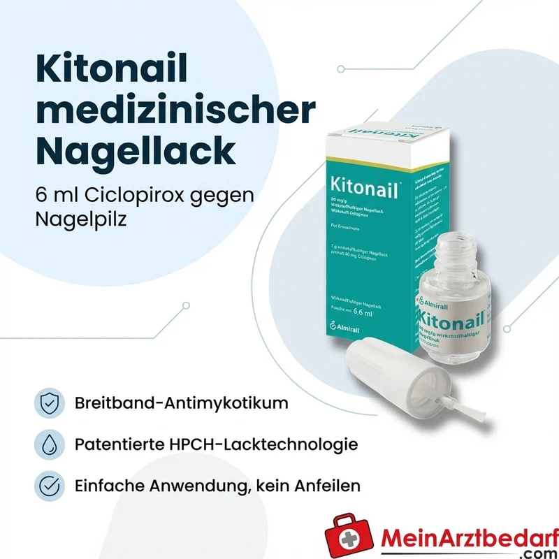 Kitonail medizinischer Nagellack Ciclopirox 6 ml gegen Nagelpilz