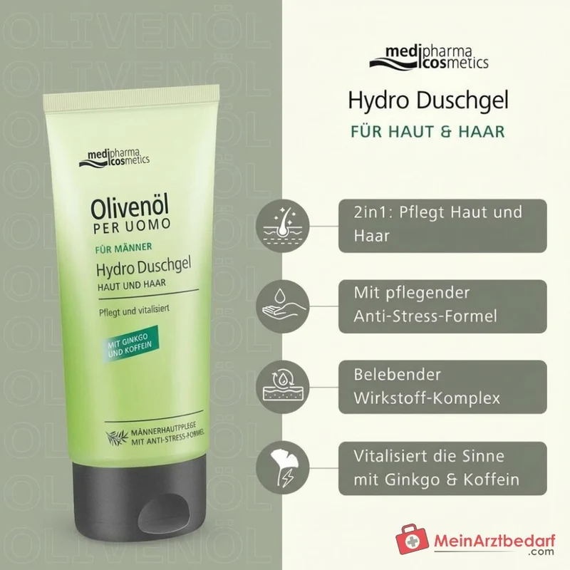 medipharma cosmetics Olivenöl Per Uomo Hydro Duschgel, 150 ml