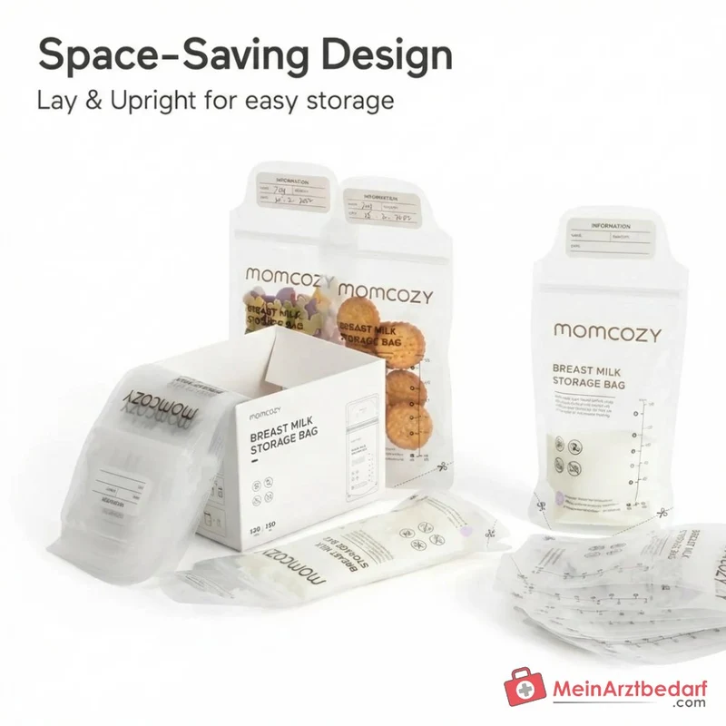 Momcozy Muttermilchbeutel mit Temperaturanzeige, 120 Stk.