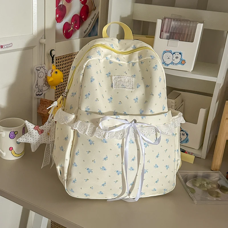 Verspielt Floral Verziert Schulrucksack Karnz