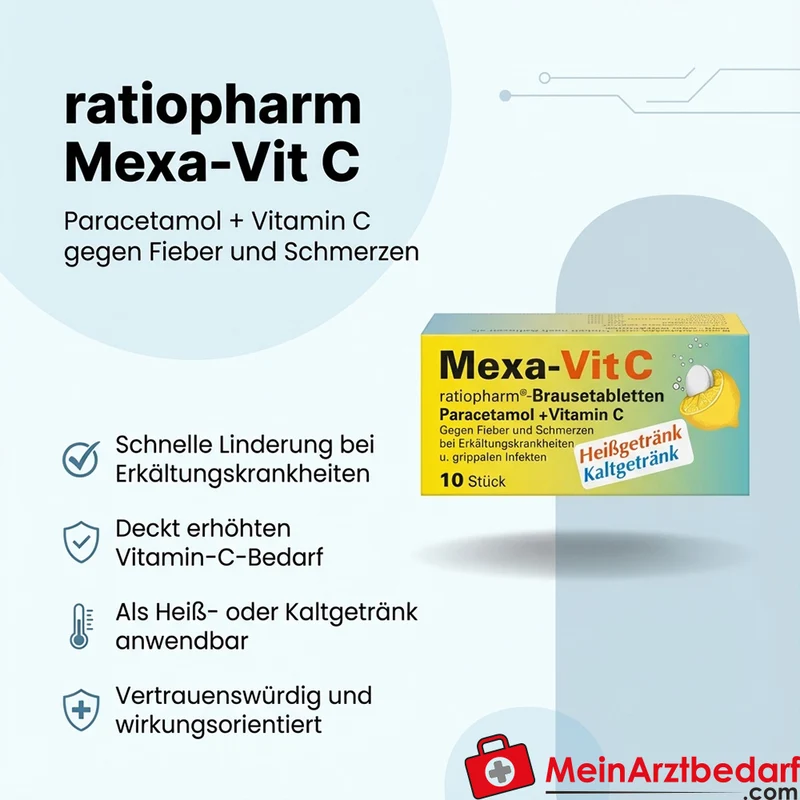 ratiopharm Mexa-Vit C 20 St. – Paracetamol + Vitamin C, fiebersenkend