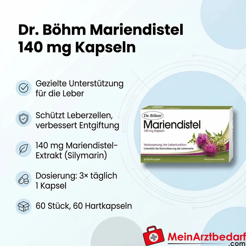 Dr. Böhm Mariendistel 140 mg Kapseln, 60 St. – Leberunterstützung