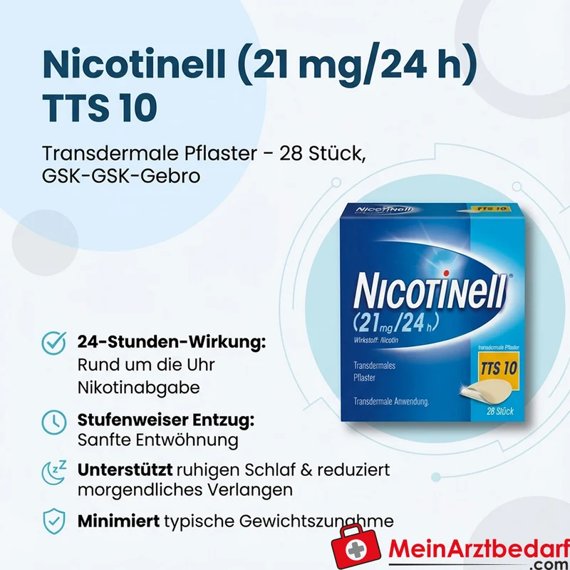 Nicotinell 10 mg/24 h transdermales Pflaster 7 Stück