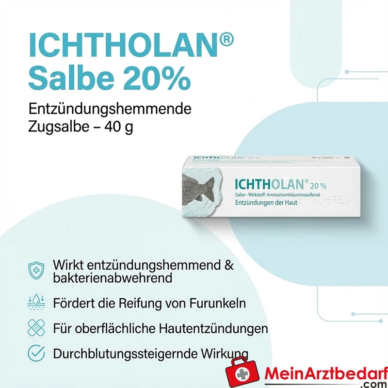 SAP01 Ichtholan Salbe 20% 40 g – entzündungshemmend, zur Reifung von Furunkeln