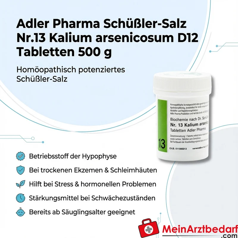 Adler Pharma Schüßler-Salz Nr.13 Kalium arsenicosum D12 Tabletten 500 g