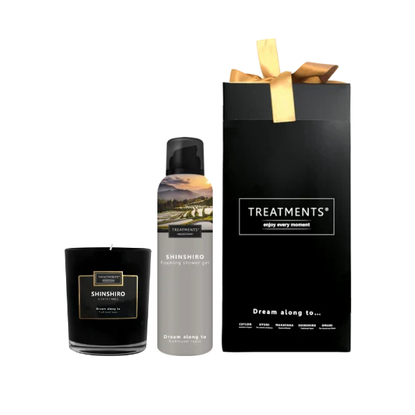 Behandlungen Geschenkbox Duschschaum & Kerze - Shinshiro