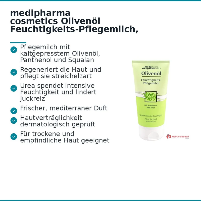 medipharma cosmetics Olivenöl Feuchtigkeits-Pflegemilch, 200 ml