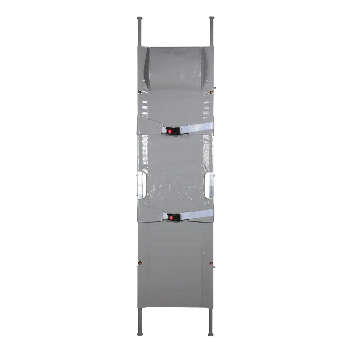 Krankentrage K 2 x klappbar Chemiefasergewebe 2 Gleit- und 2 Rollenfüße | Packung (1 Stück)