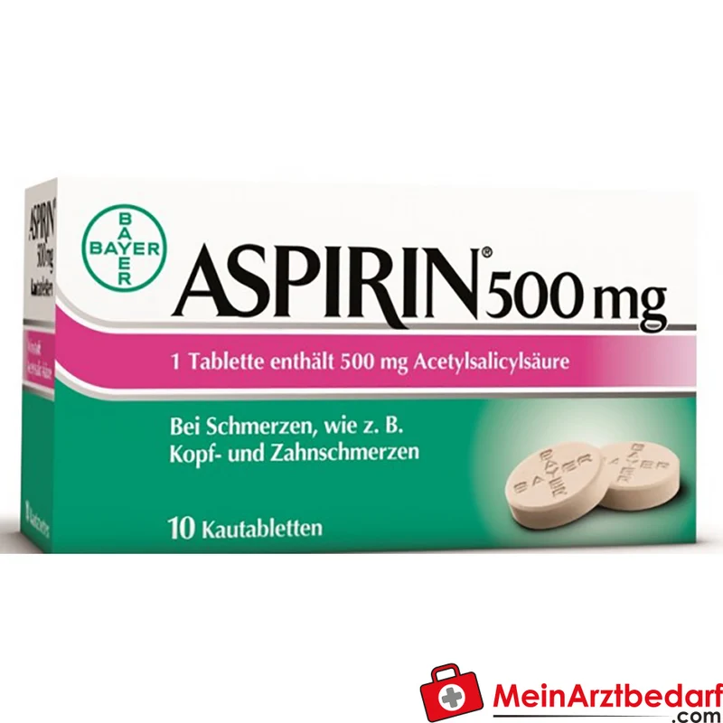 Aspirin 500 mg Kautabletten 10 St., Orangenaroma