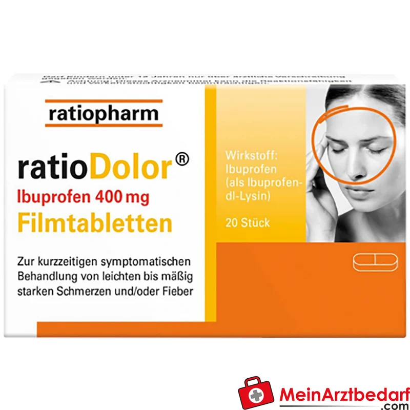 ratiopharm Ibuprofen-Lysinat 400 mg Tabletten, 50 Stück