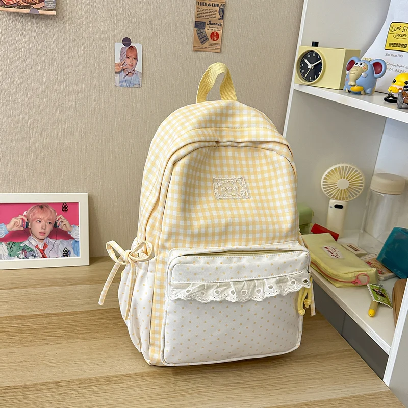 Stylisher Gingham-Muster Rucksack Karnz