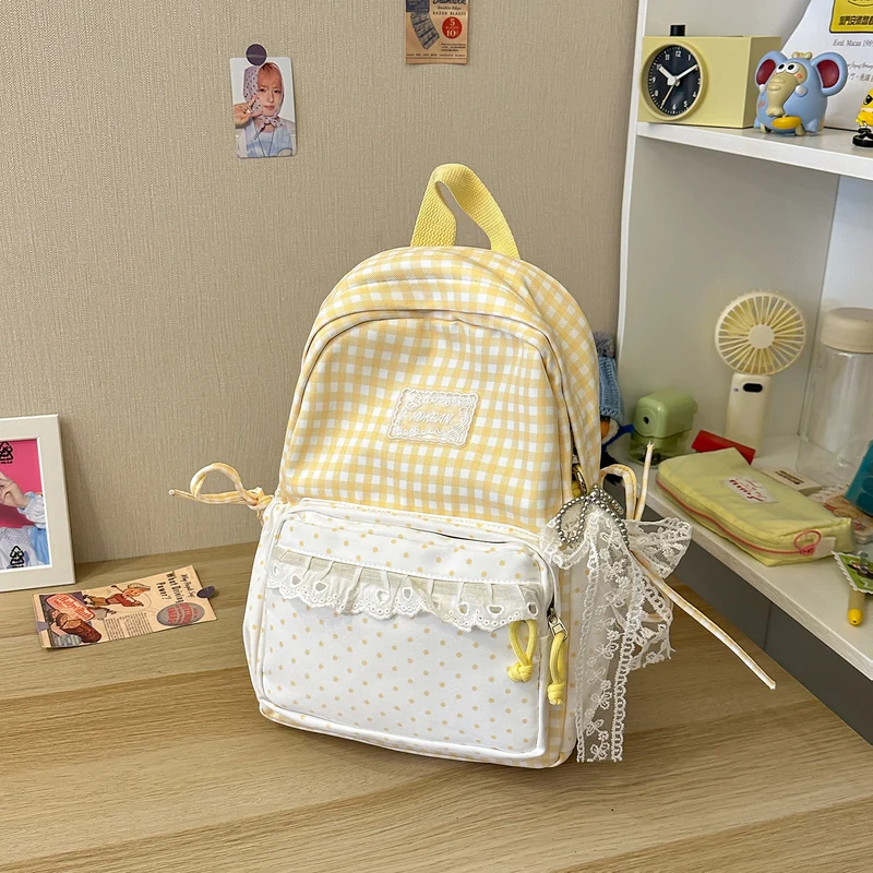 Stylisher Gingham-Muster Rucksack Karnz