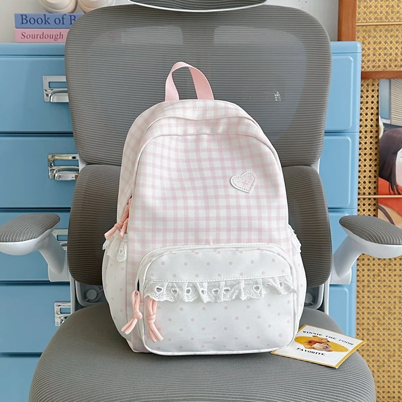 Stylisher Gingham-Muster Rucksack Karnz