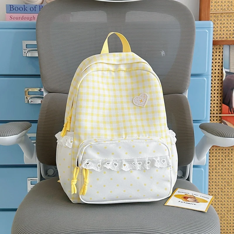 Stylisher Gingham-Muster Rucksack Karnz