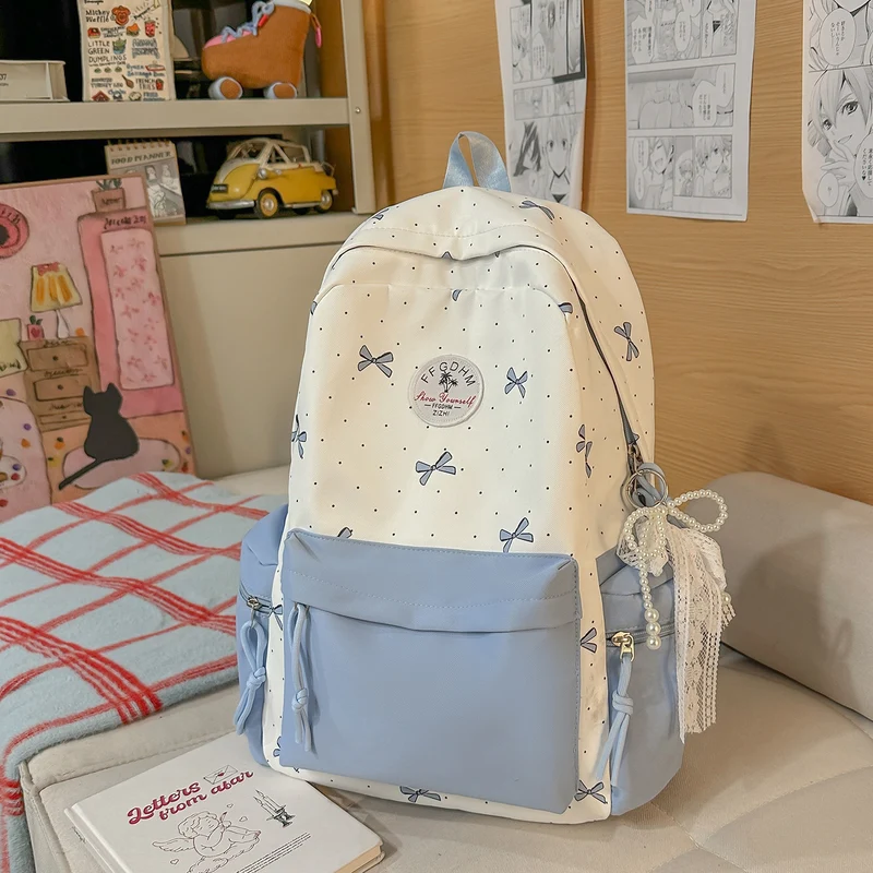 Stylische, mit Schleifen verzierten lässigen Rucksack Karnz