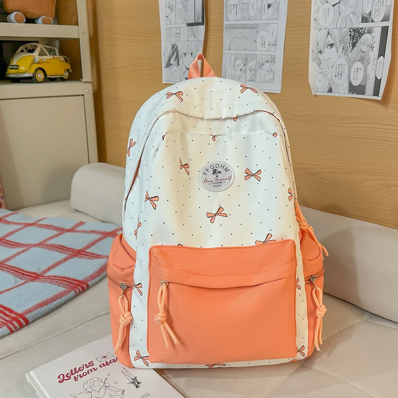 Stylische, mit Schleifen verzierten lässigen Rucksack Karnz