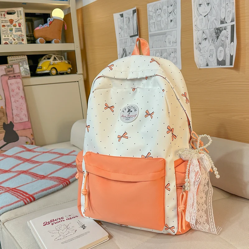 Stylische, mit Schleifen verzierten lässigen Rucksack Karnz