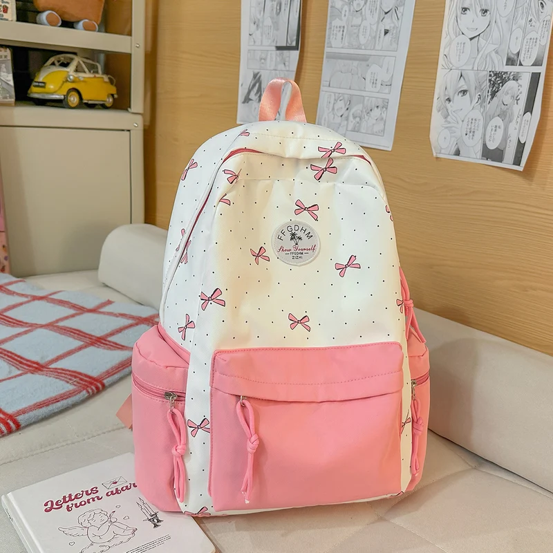 Stylische, mit Schleifen verzierten lässigen Rucksack Karnz