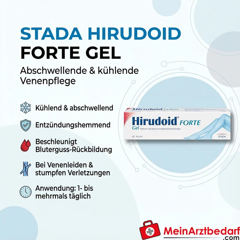 Stada Hirudoid FORTE Gel 100 g – kühlend, abschwellend bei Blutergüssen & Venenentzündungen