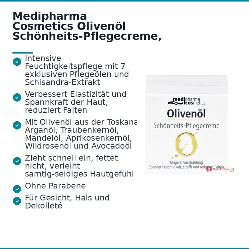 Medipharma Cosmetics Olivenöl Schönheits-Pflegecreme, 50 ml