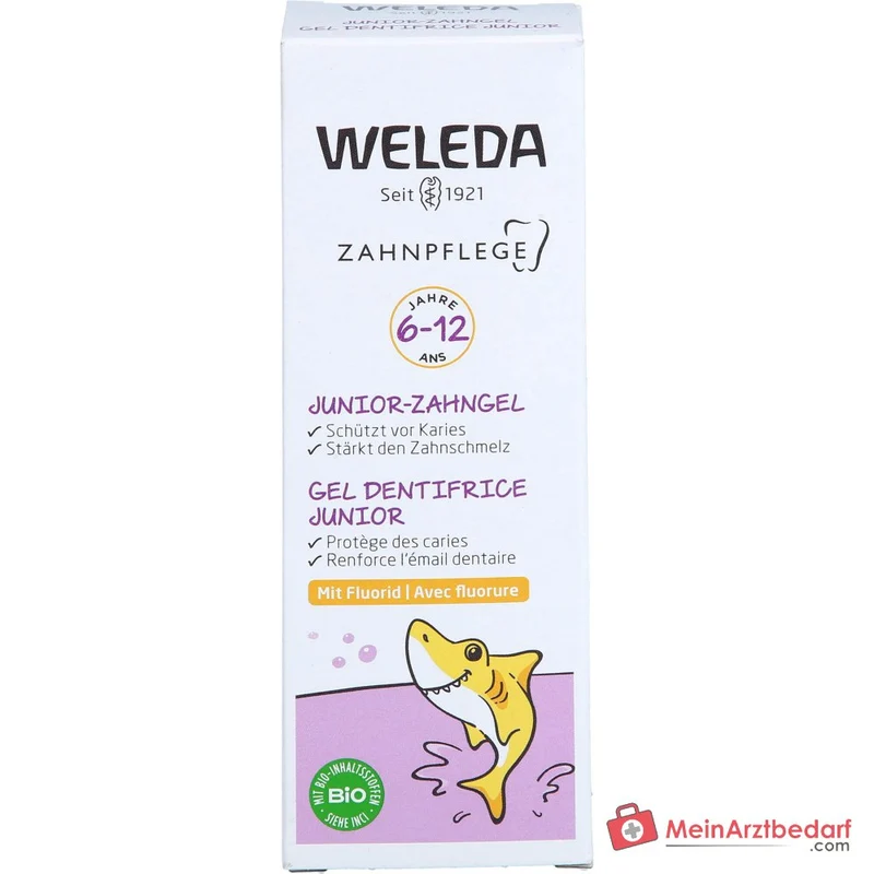 Weleda Junior-Zahngel mit Fluorid Natriumfluorid Zahngel, 50 ml