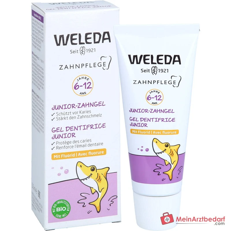 Weleda Junior-Zahngel mit Fluorid Natriumfluorid Zahngel, 50 ml