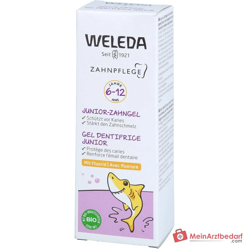 Weleda Junior-Zahngel mit Fluorid Natriumfluorid Zahngel, 50 ml