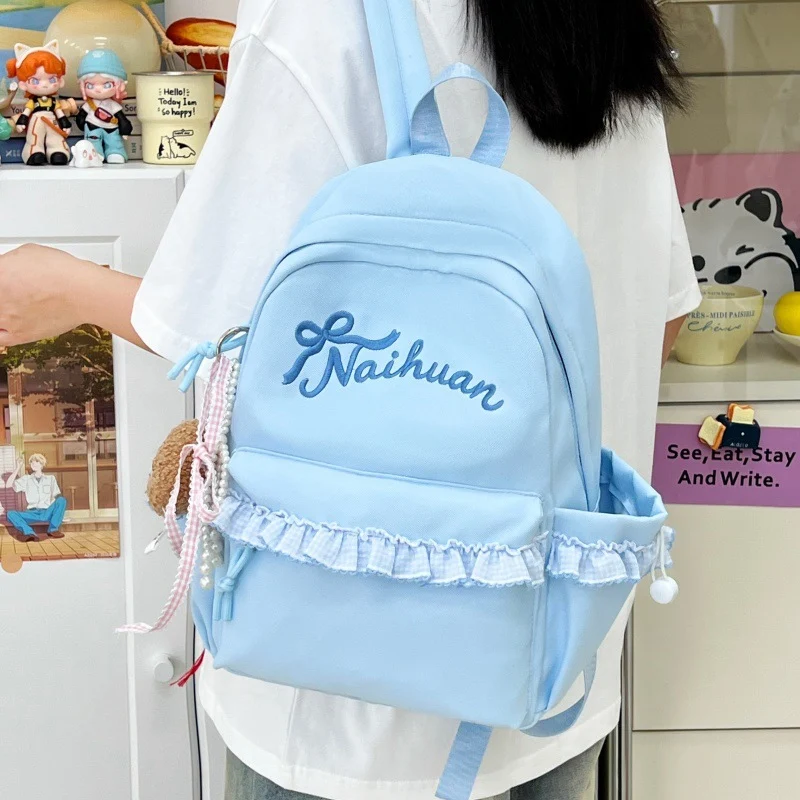 Rüschenbestickter Lässiger Rucksack Karnz