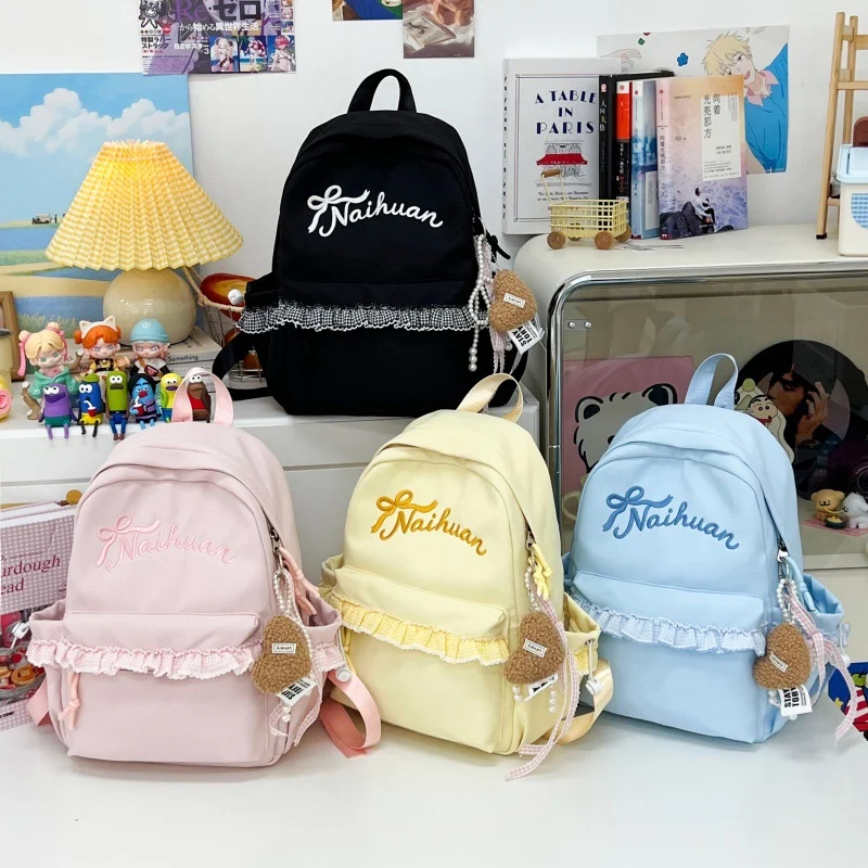 Rüschenbestickter Lässiger Rucksack Karnz