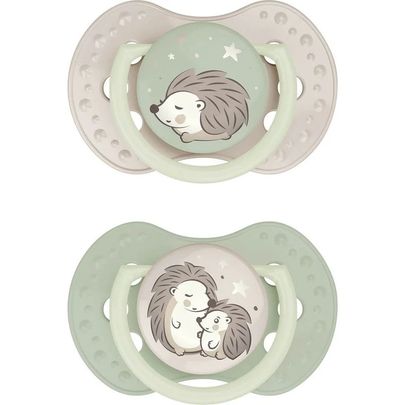 Difrax Lovi Dynamic Fopspeen 6-18m Night & Day Unisex 2 stuks