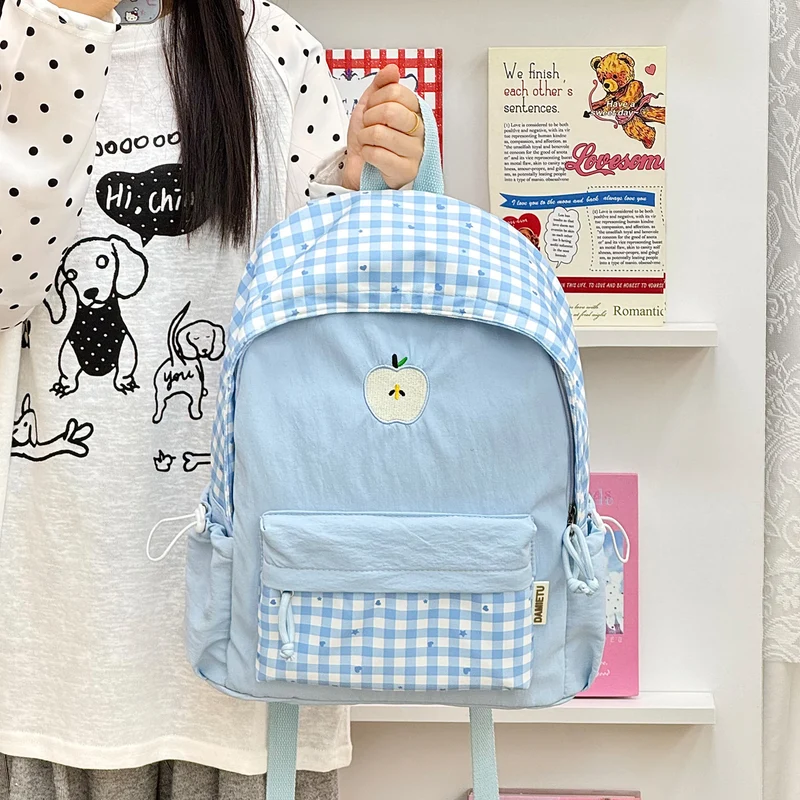 Verspielt Karomuster Rucksack Karnz