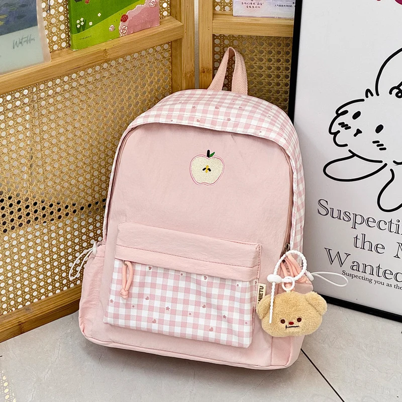 Verspielt Karomuster Rucksack Karnz